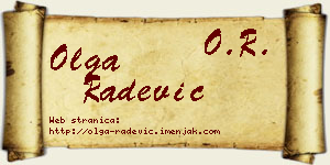 Olga Radević vizit kartica